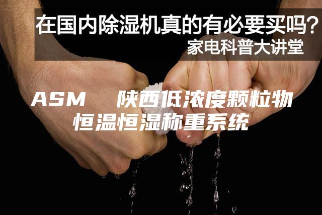 ASM  陕西低浓度颗粒物恒温恒湿称重系统